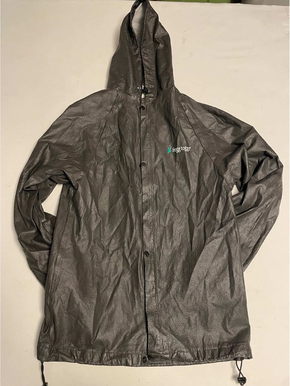 Frogg Toggs Black Waterproof Hooded Jacket Size S/M